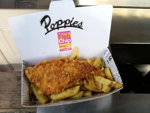 fish en chips from poppies
